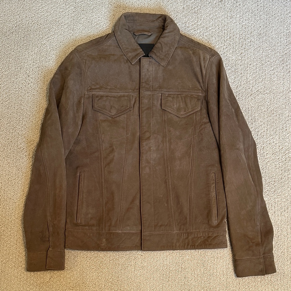 All Saints Men's Brown Suede Jacket LIKE NEW
